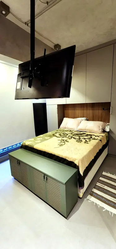 Estúdio de Airbnb com móveis planejados sob medida em MDF — Barra Funda, Oficina 306, São Paulo
