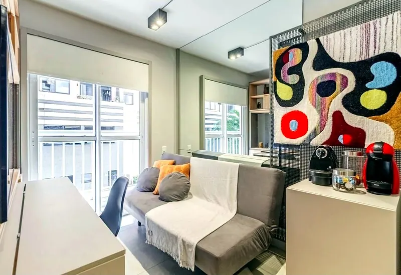 Estúdio de Airbnb com móveis planejados sob medida em MDF — Pinheiros, Oficina 306, São Paulo