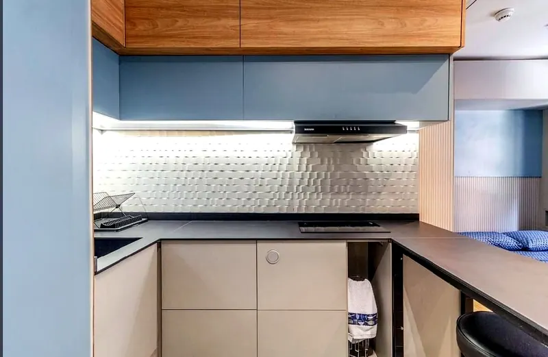 Estúdio de Airbnb com móveis planejados sob medida em MDF — Pinheiros, Oficina 306, São Paulo