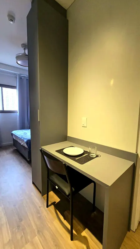 Estúdio de Airbnb com móveis planejados sob medida em MDF — Vl. Mariana, Oficina 306, São Paulo